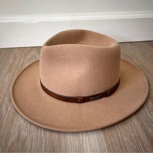 Minnetonka Lite Felt Wool Hat Tan Western Fedora Size Large made in USA